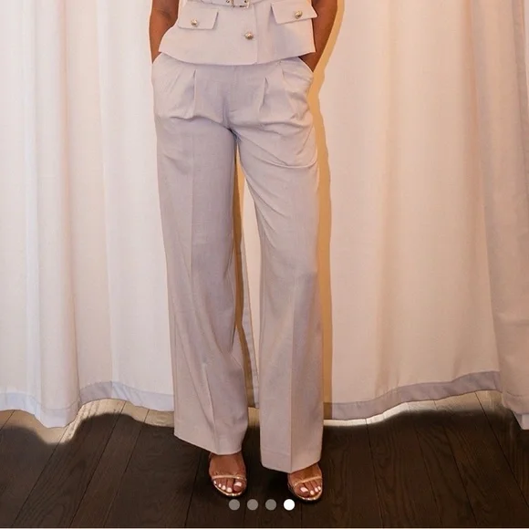 Generation Love Cream Vanilla Blazer and Wide Leg Pant Set - Picture 2 of 16